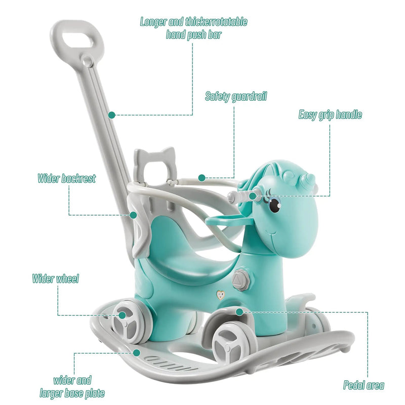 Rocking Horse for Toddlers - Balance Bike Ride-On Toy by HouseOfZazla
