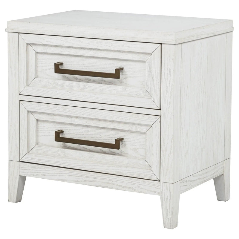 Marielle 2-drawer Nightstand Bedside Table Distressed White by Unique Piece Furniture