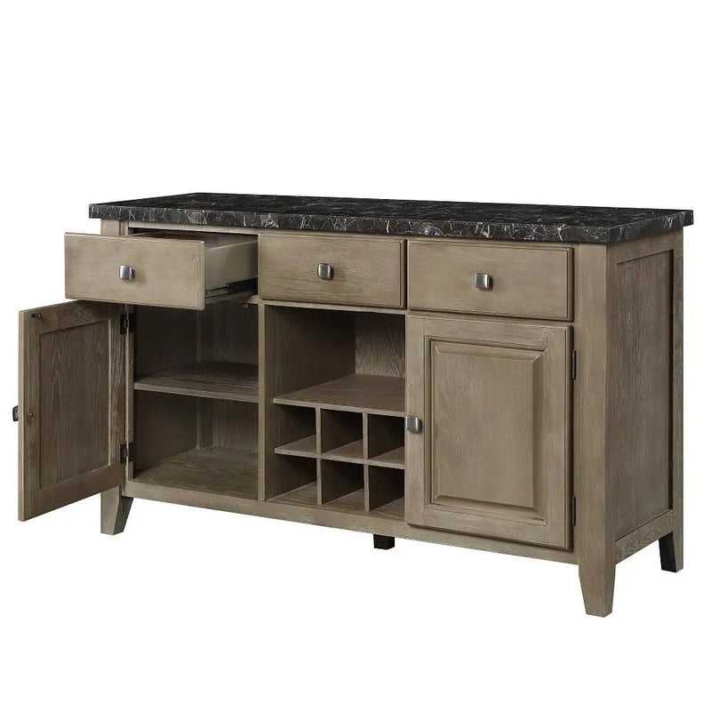 Charnell - Server - Marble Top & Oak by Unique Piece Furniture