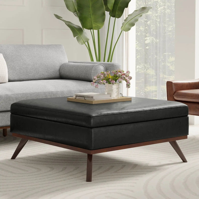Owen - Multifunctional Square Coffee Table Storage Ottoman by HouseOfZazla