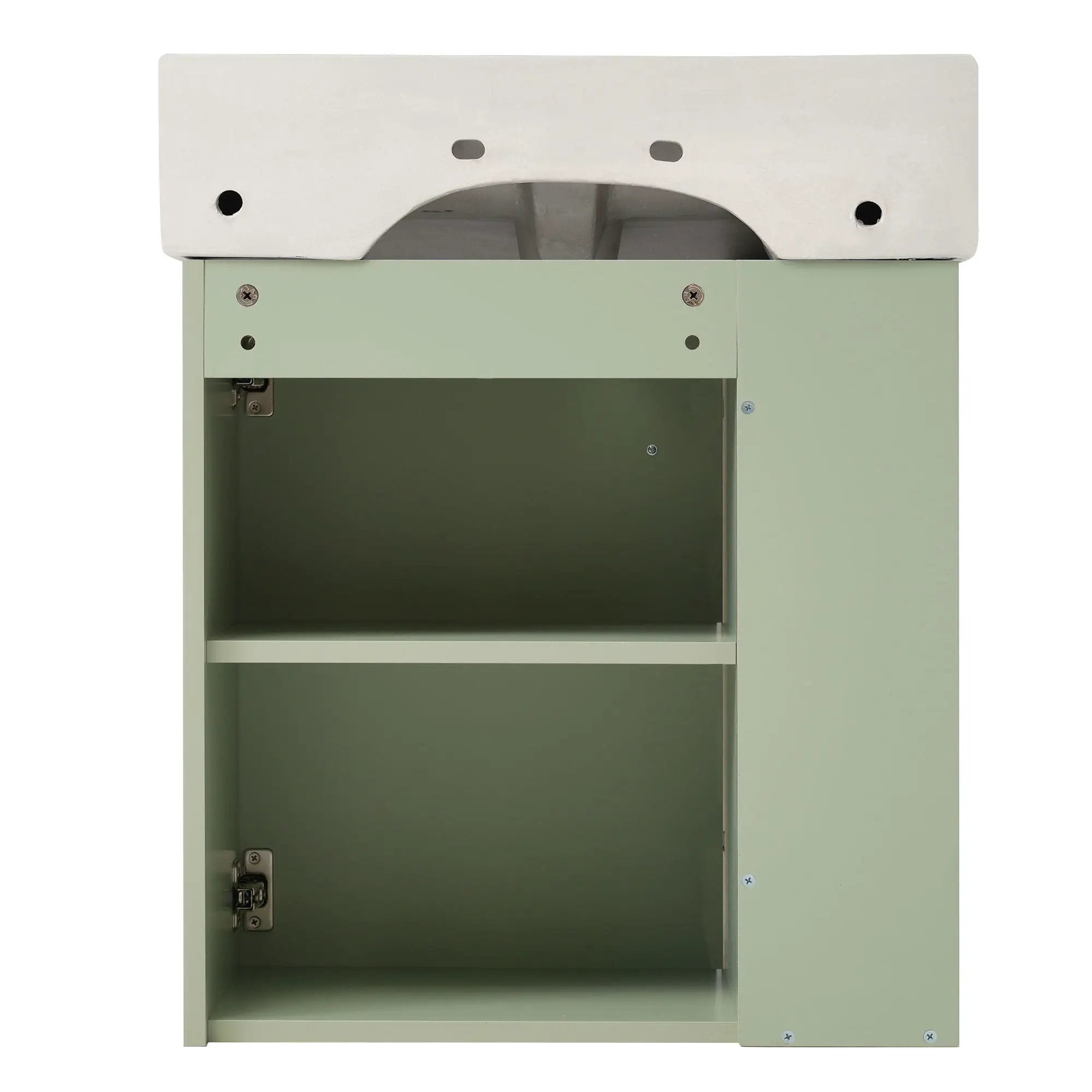 Modern Floating Bathroom Vanity With Ceramic Basin Perfect For Small Bathrooms by HouseOfZazla