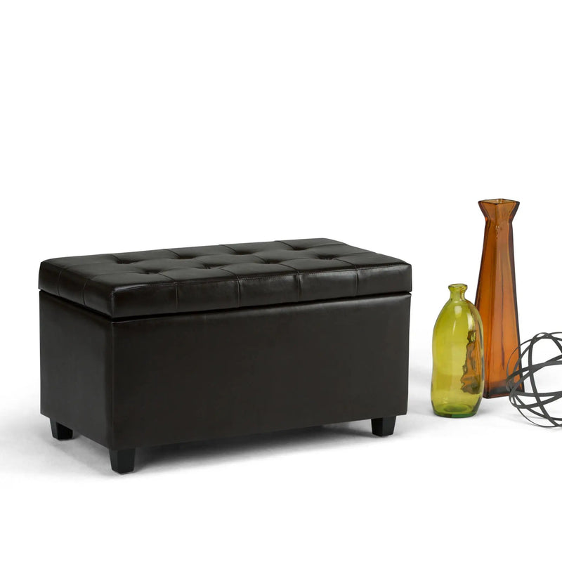 Cosmopolitan - Storage Ottoman Bench With Open Bottom - Tanners Brown by HouseOfZazla