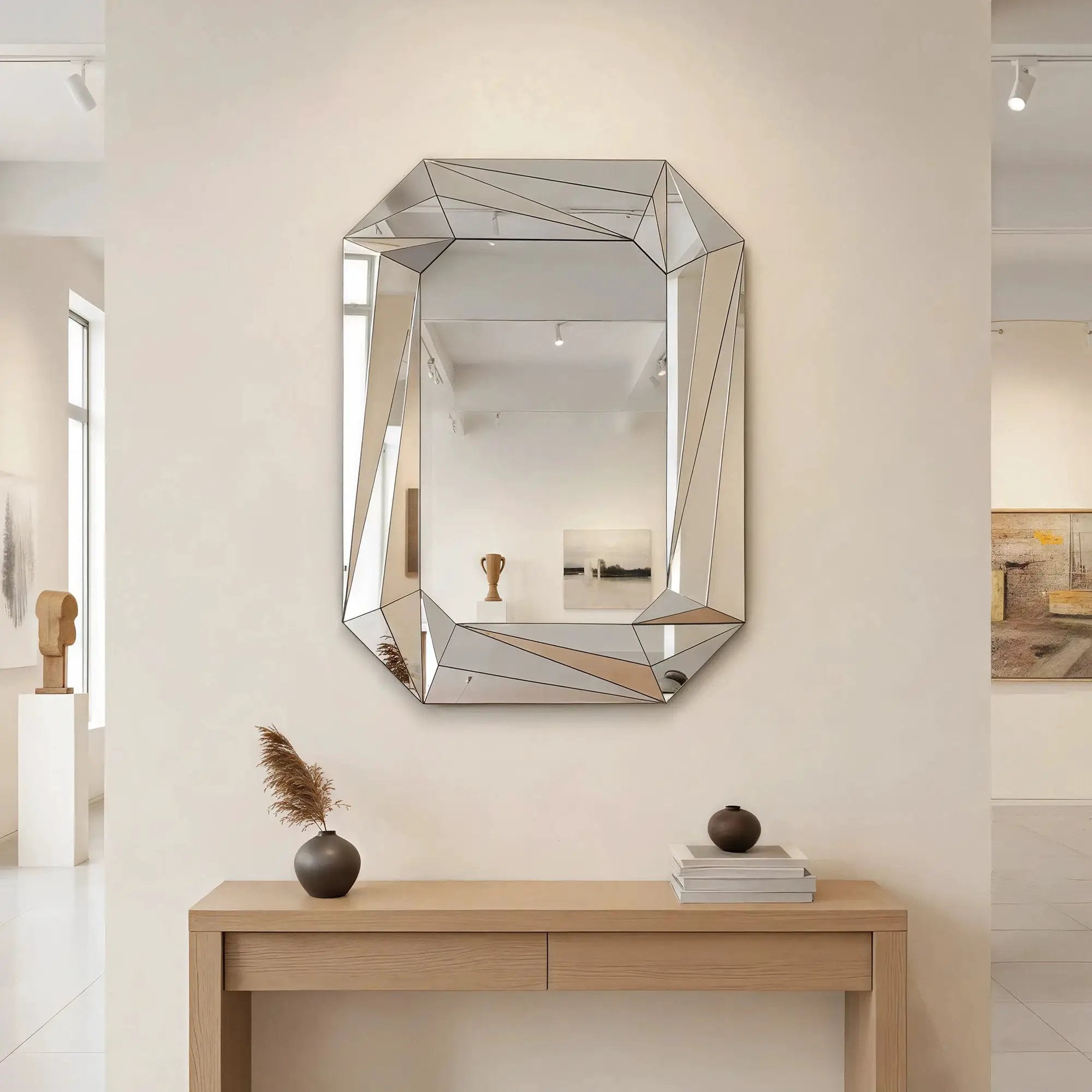Diamond Shaped Large Wall Mirror by HouseOfZazla
