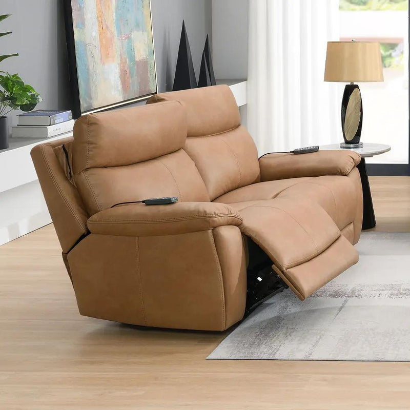 Chavis - Power Motion Loveseat With USB & Power Headrest - Brown by Unique Piece Furniture
