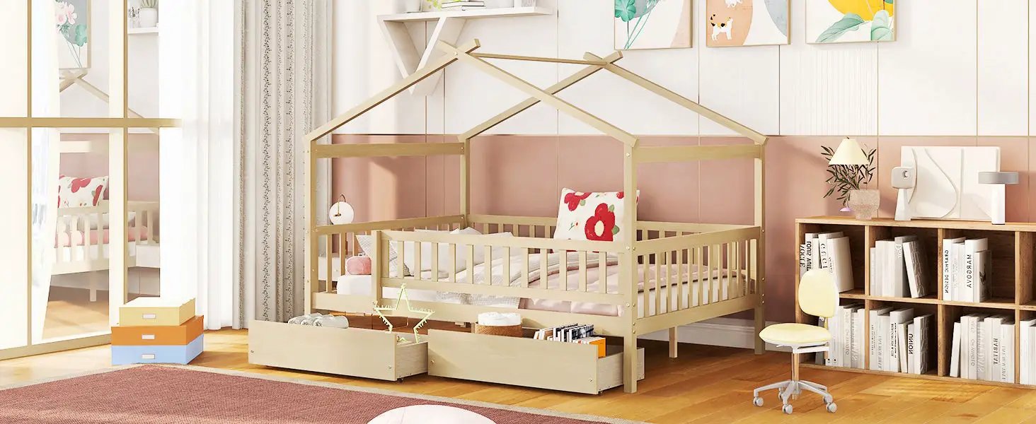 House Bed With 2 Drawers by HouseOfZazla