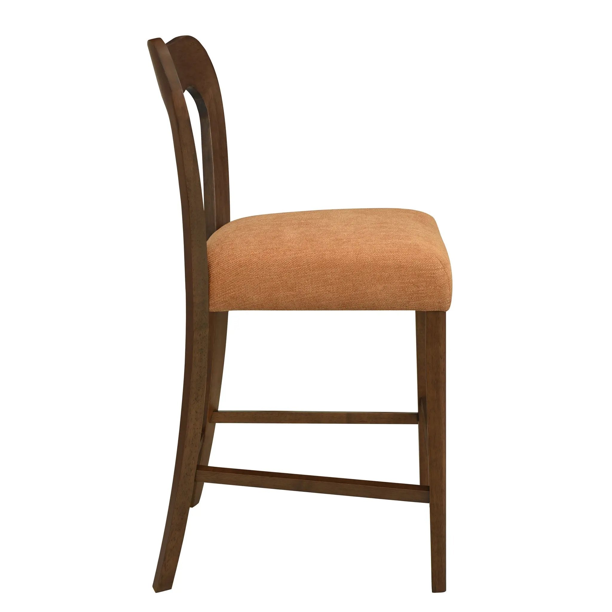 Counter Stool Without Arm (Walnut + Caramel) Set of 2 by HouseOfZazla