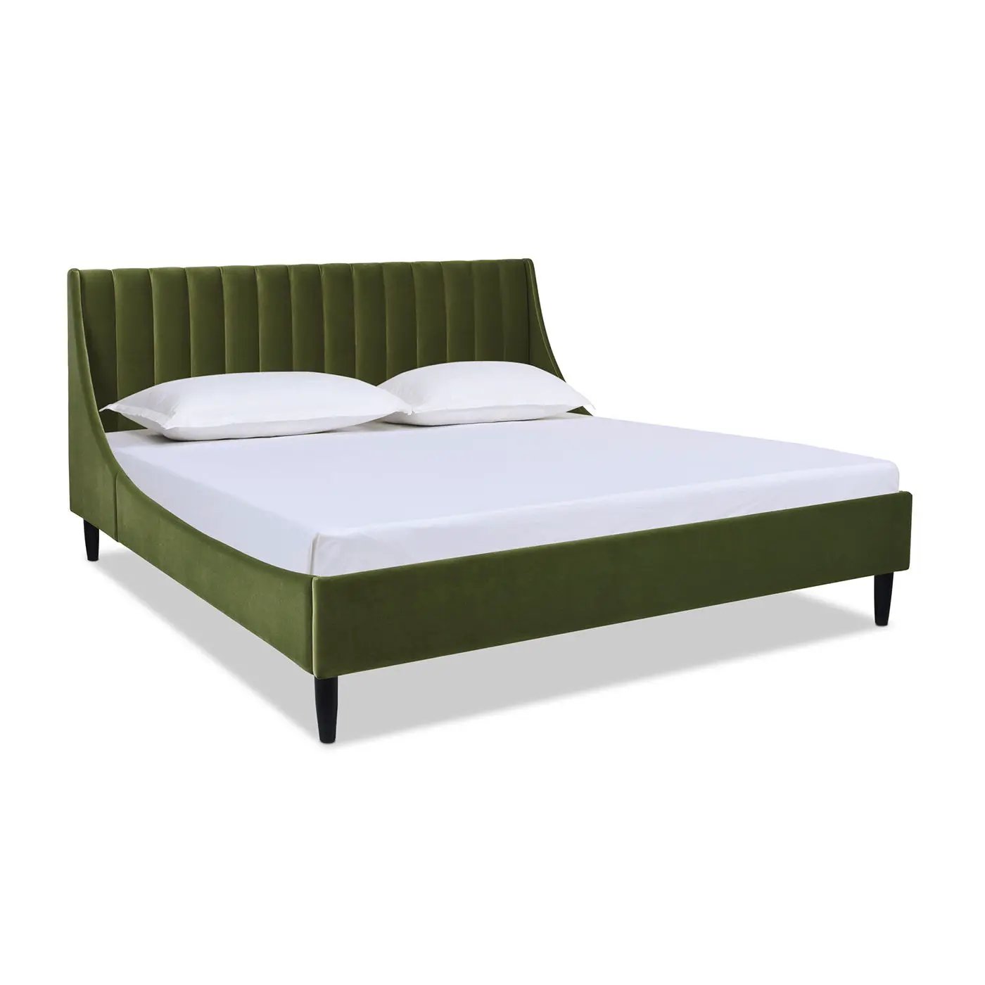 Aspen - Vertical Tufted Modern Headboard Platform Bed Set by HouseOfZazla