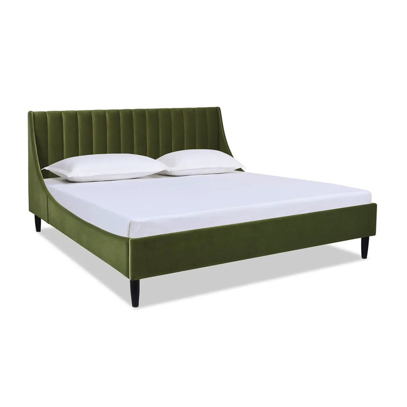 Aspen - Vertical Tufted Modern Headboard Platform Bed Set by HouseOfZazla