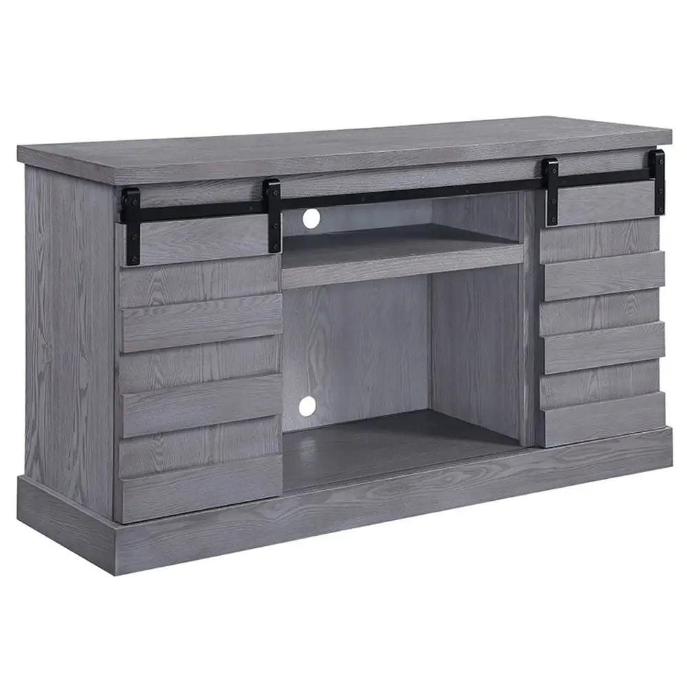 Amrita - TV Stand With Fireplace - Gray Oak by Unique Piece Furniture