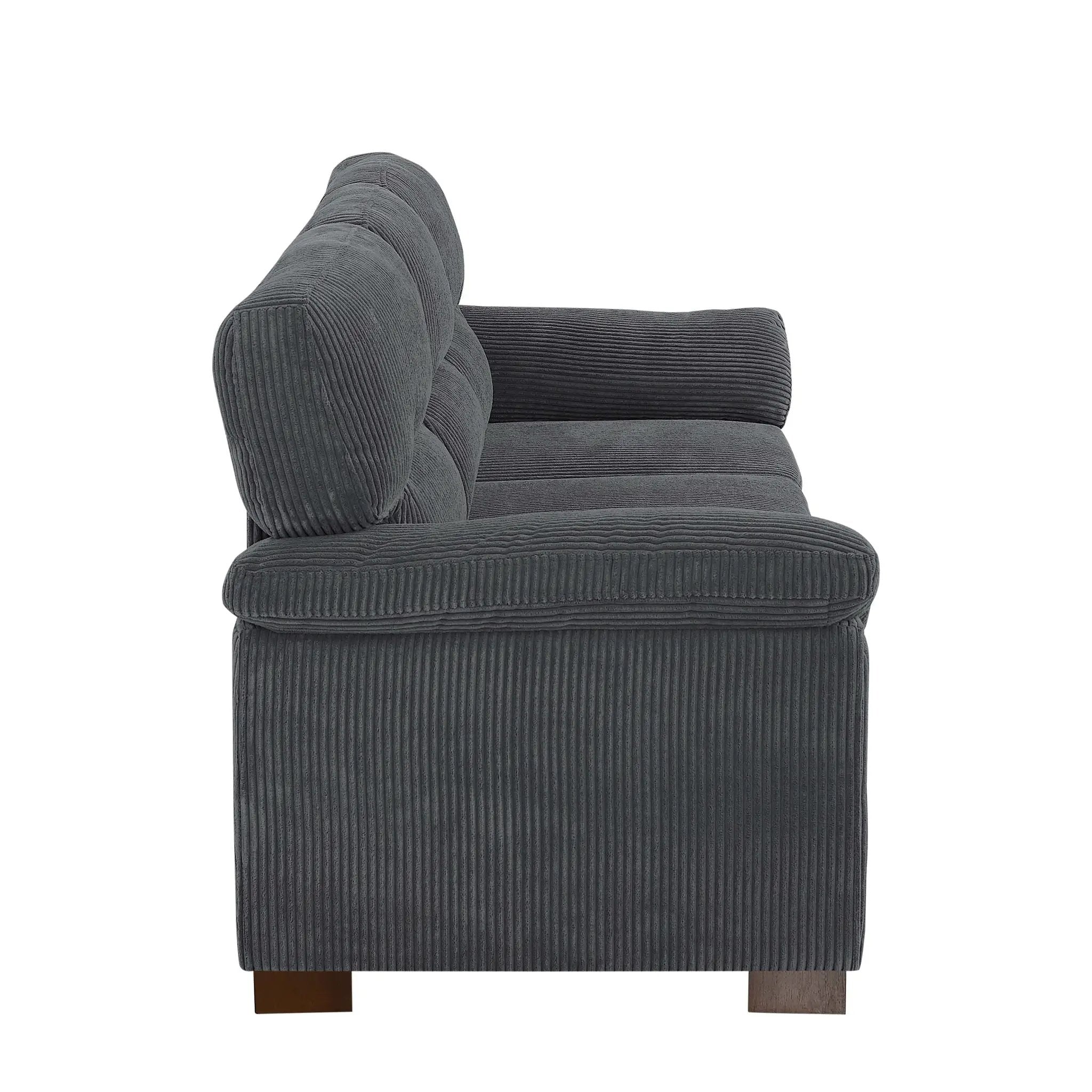 Vintage Inspired 3 Seat Sofa With Tufted Cushions by Unique Piece Furniture