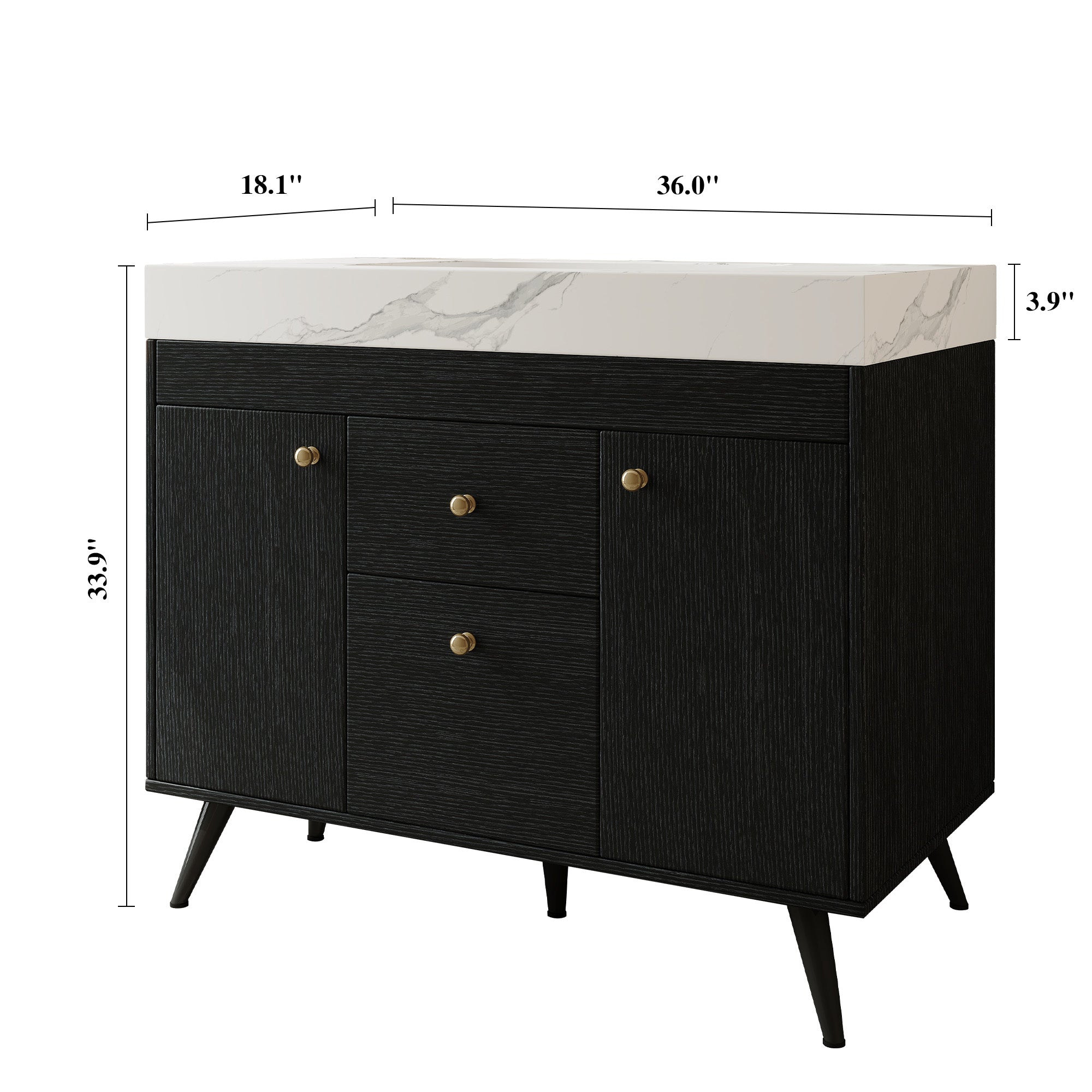 36" Modern Freestanding Bathroom Vanity by HouseOfZazla