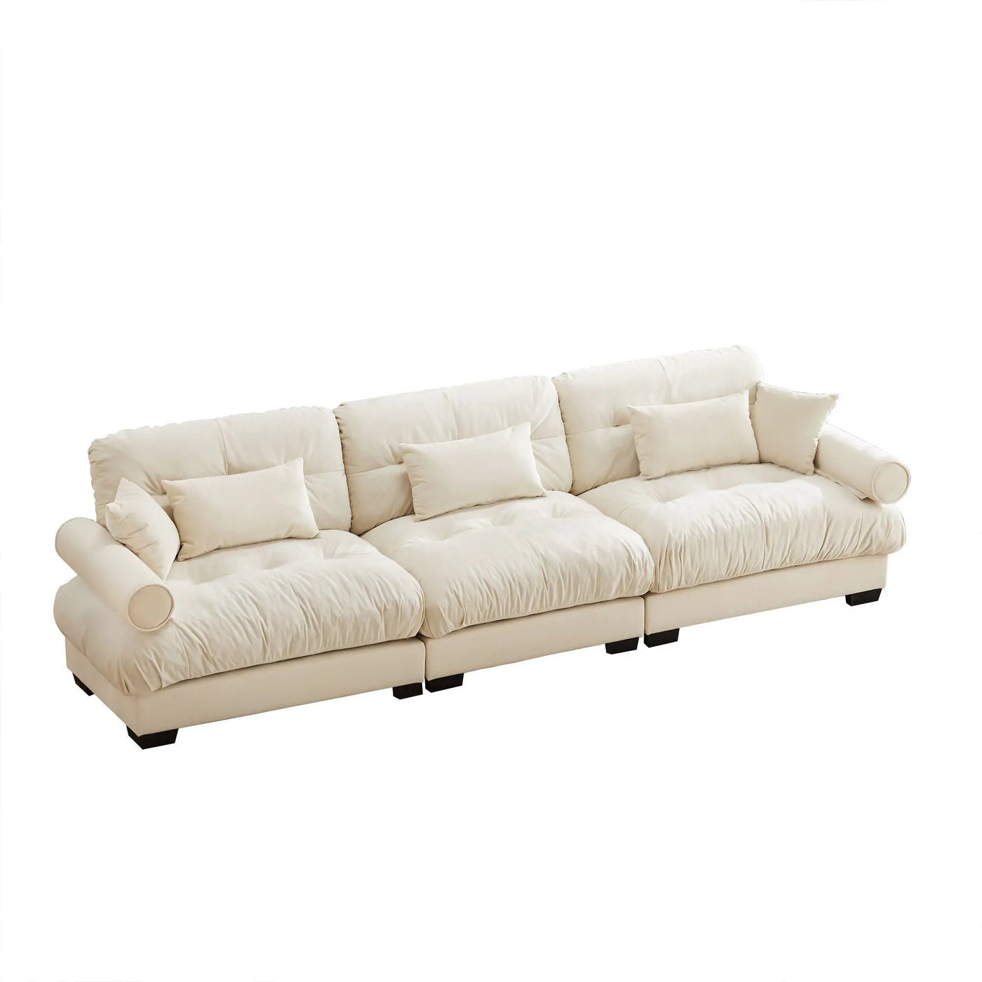 Modern Oversize Sofa With Cloud Like Comfort, Featuring Waist And Throw Pillows by HouseOfZazla