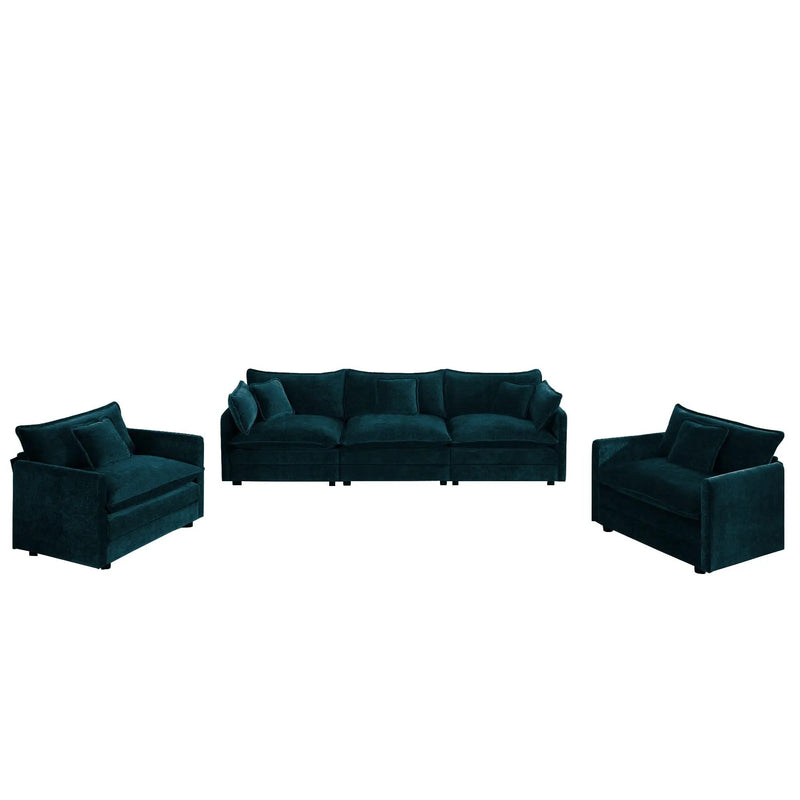 3-Piece Modern Sofa Set with Accent Chairs by HouseOfZazla