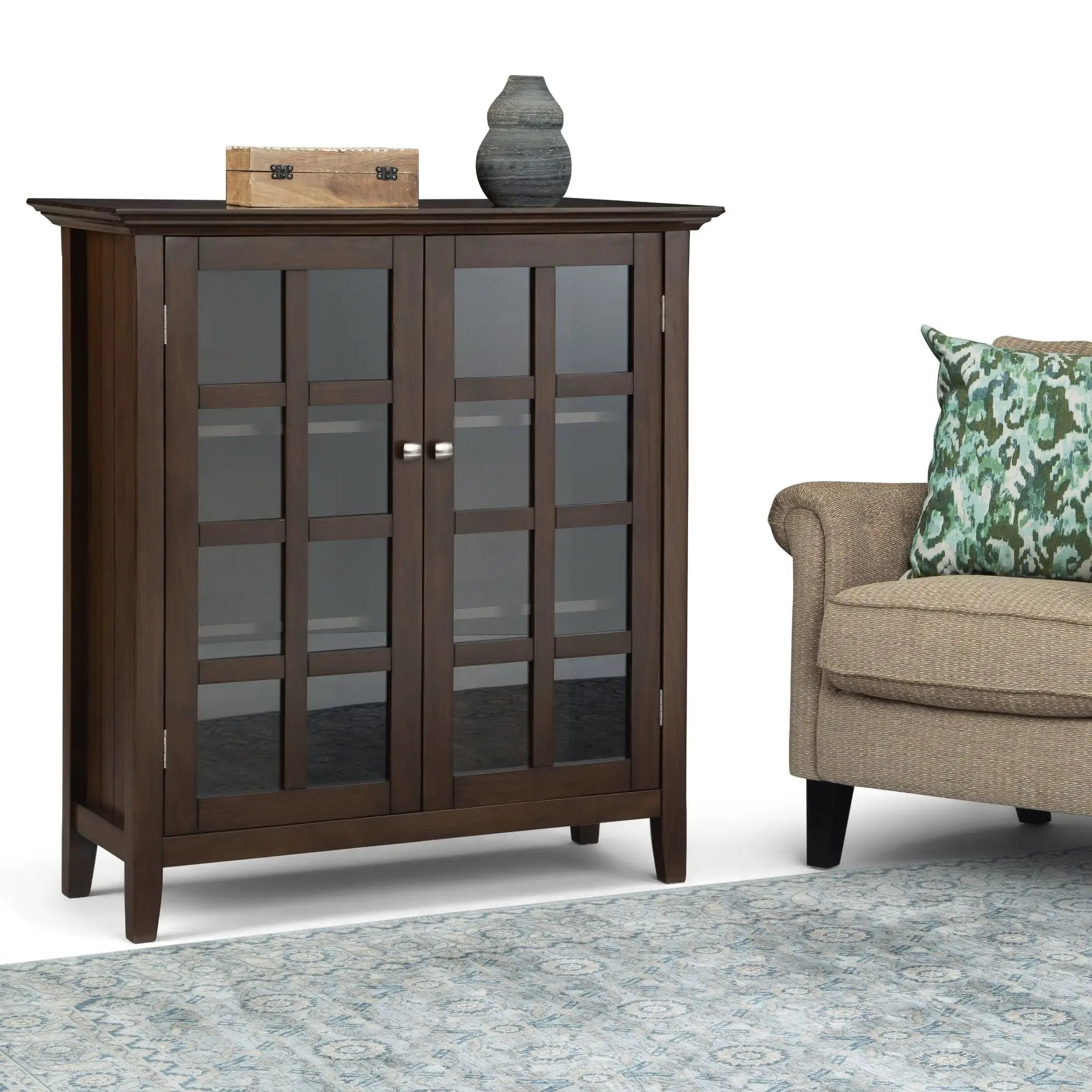 Acadian - Medium Storage Cabinet - Natural Aged Brown by Unique Piece Furniture