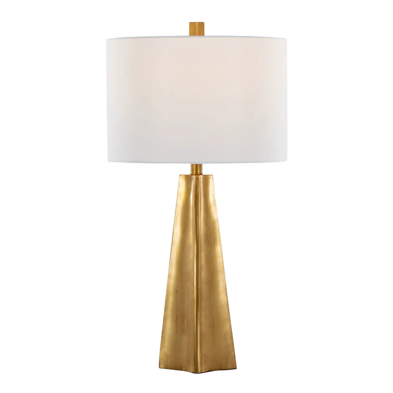 Pompeii - Contemporary Table Lamp - Gold / White by HouseOfZazla