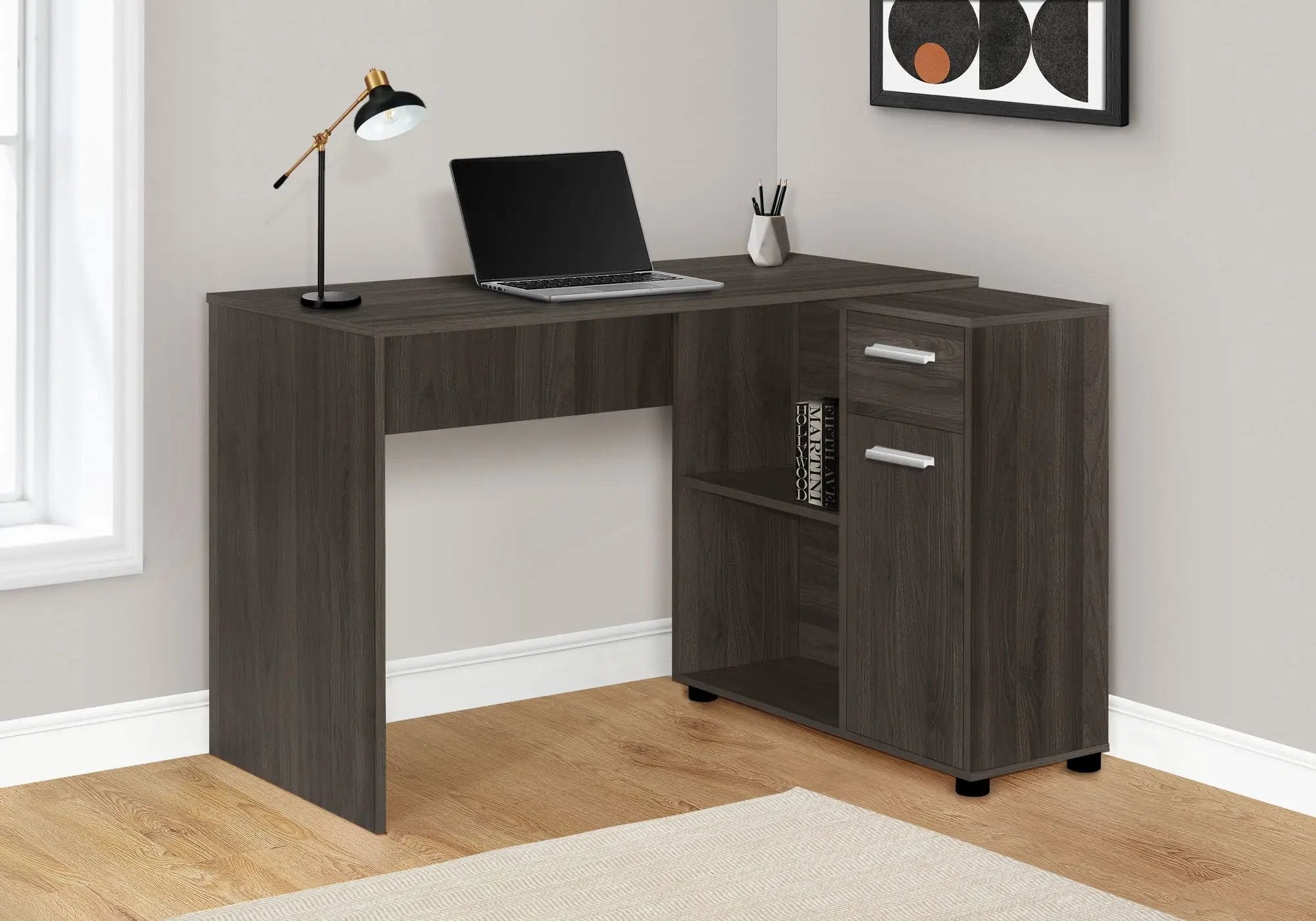 Computer Desk, Home Office, Corner, Storage Drawers, L Shape, Contemporary & Modern by Unique Piece Furniture
