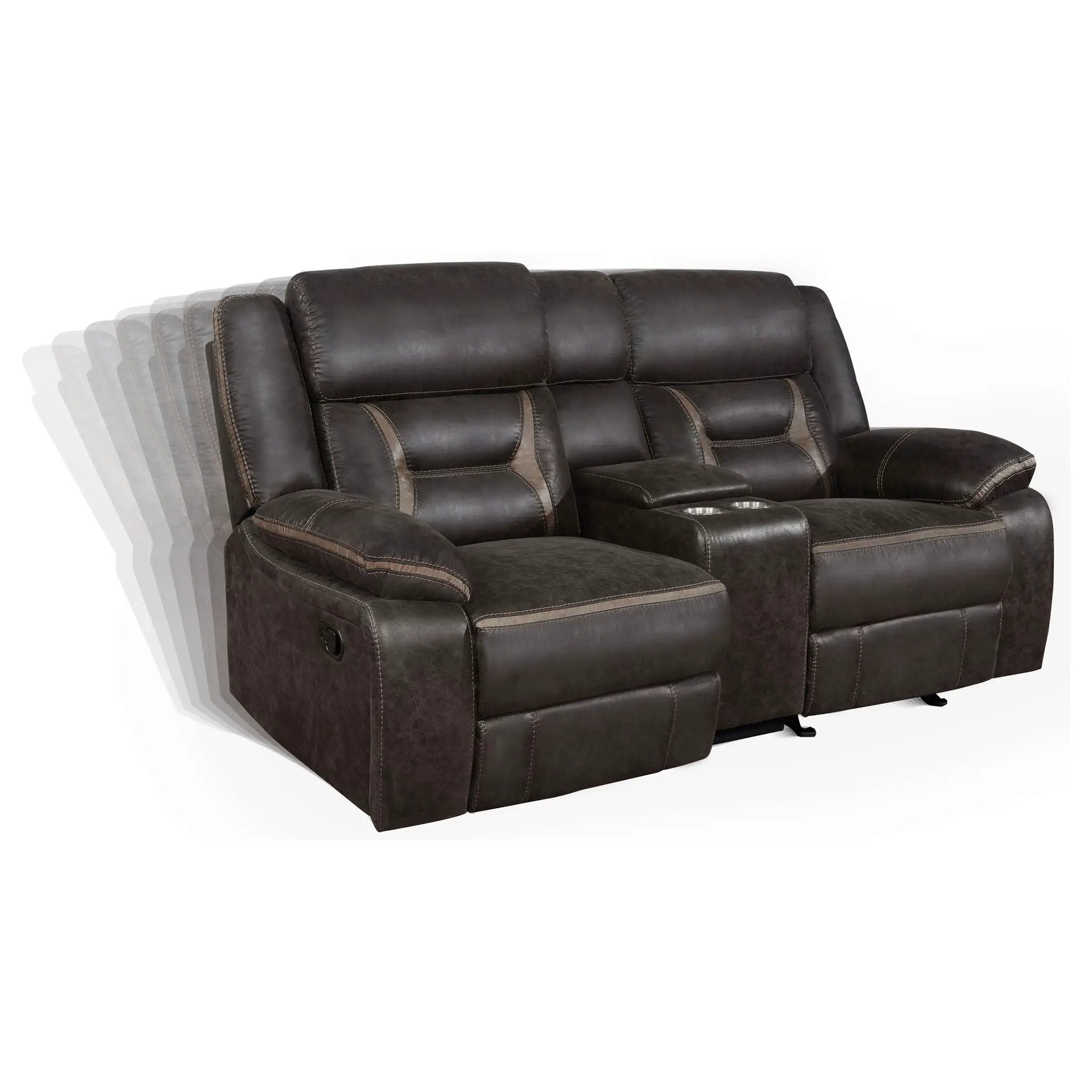 Greer 2-piece Upholstered Reclining Sofa Set Brown by Unique Piece Furniture