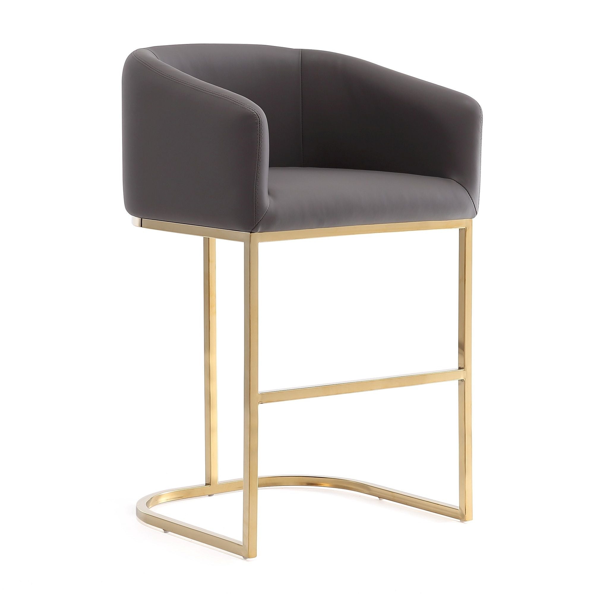 Mid-Century Modern Stool With Steel Base by HouseOfZazla
