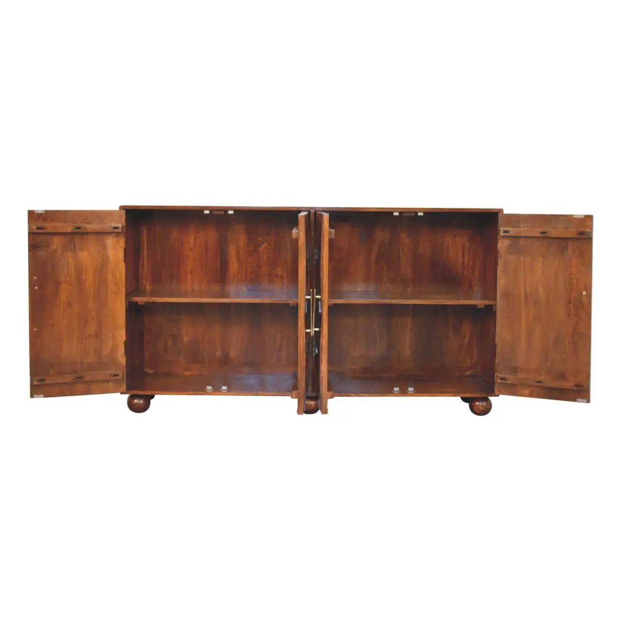 Wavecrest Cabinet, 4 Shelves - Chestnut by HouseOfZazla