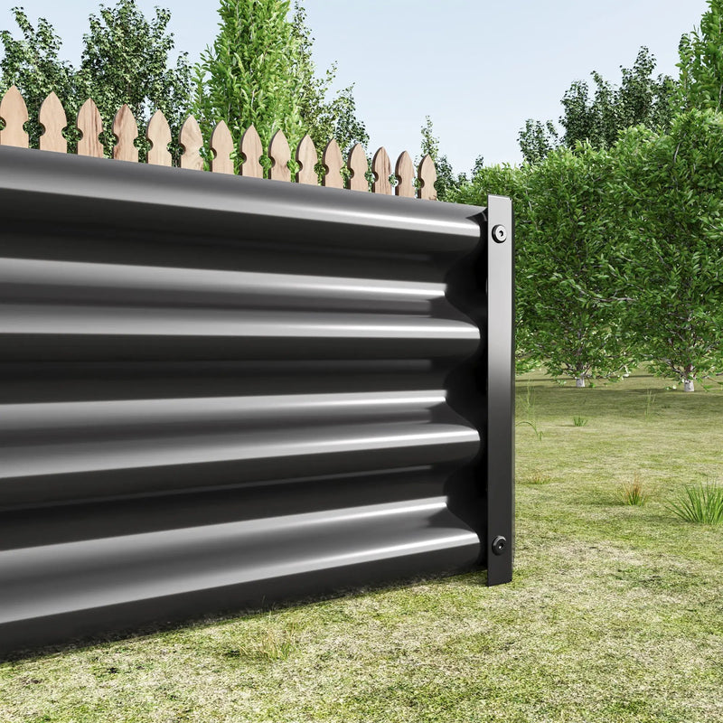 Raised Garden Bed Outdoor 6×3×1 ft Metal Raised Rectangle Planter Bed by HouseOfZazla