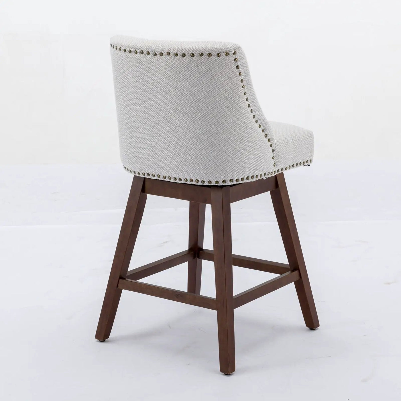 Counter Height Swivel Barstools, 26'' H Seat Height Upholstered Bar Stools (Set of 2), Fabric by Unique Piece Furniture