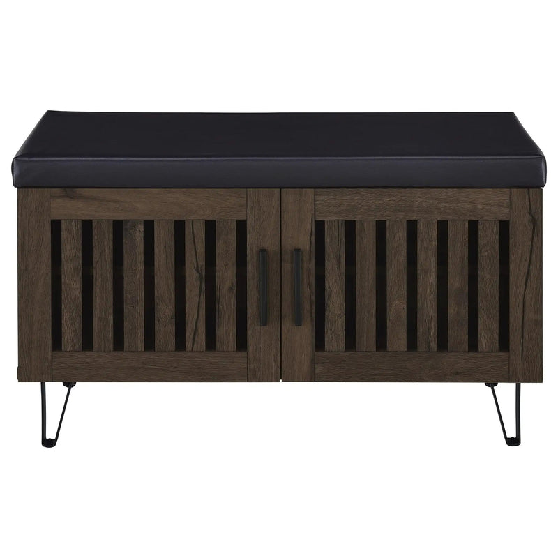 Clackamas - 2 Door Storage Bench With Padded Seat