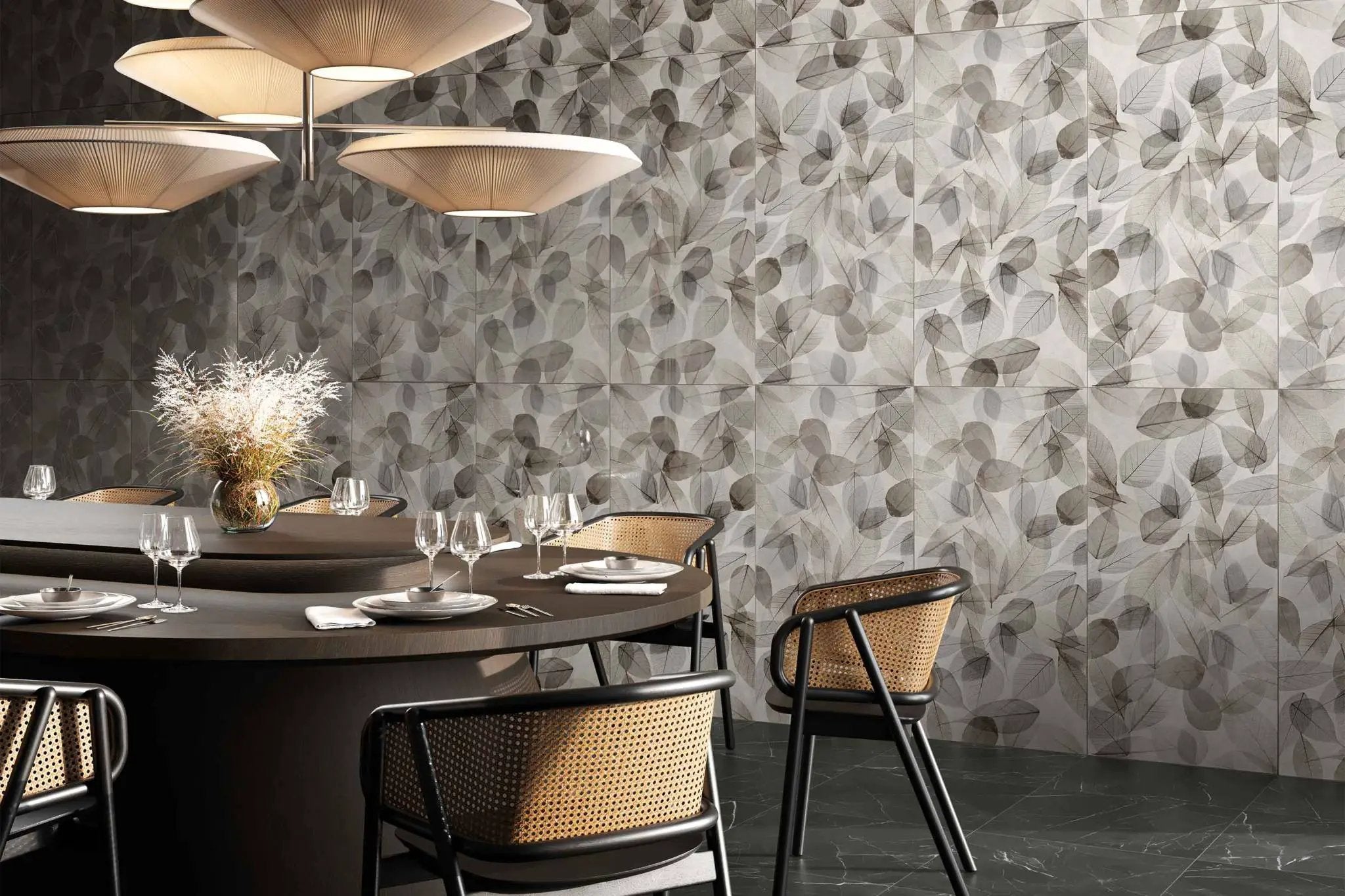 Deco Xl Autumn Leaf Look Porcelain Tiles 24x48 by landmarkceramics