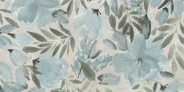 Deco Xl Blue Peony Look Porcelain Tiles 24x48