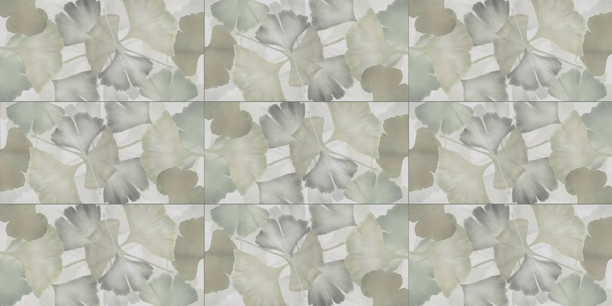 Deco Xl Green Ginkgo Look Porcelain Tiles 24x48 by landmarkceramics