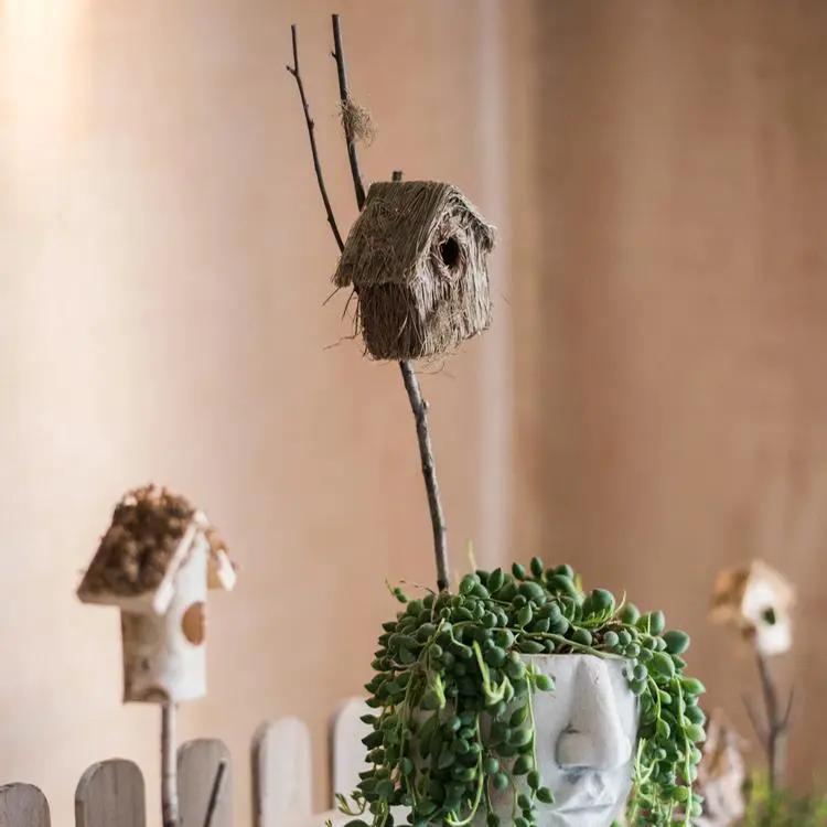 Decorative Bird House Planter Stakes Randomly Picked Set of 3 by RusticReach