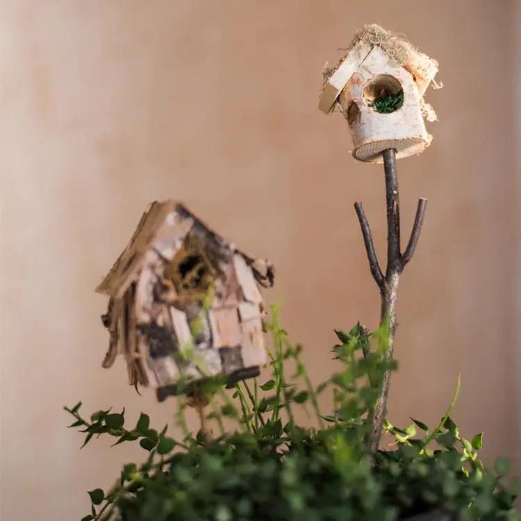 Decorative Bird House Planter Stakes Randomly Picked Set of 3 by RusticReach