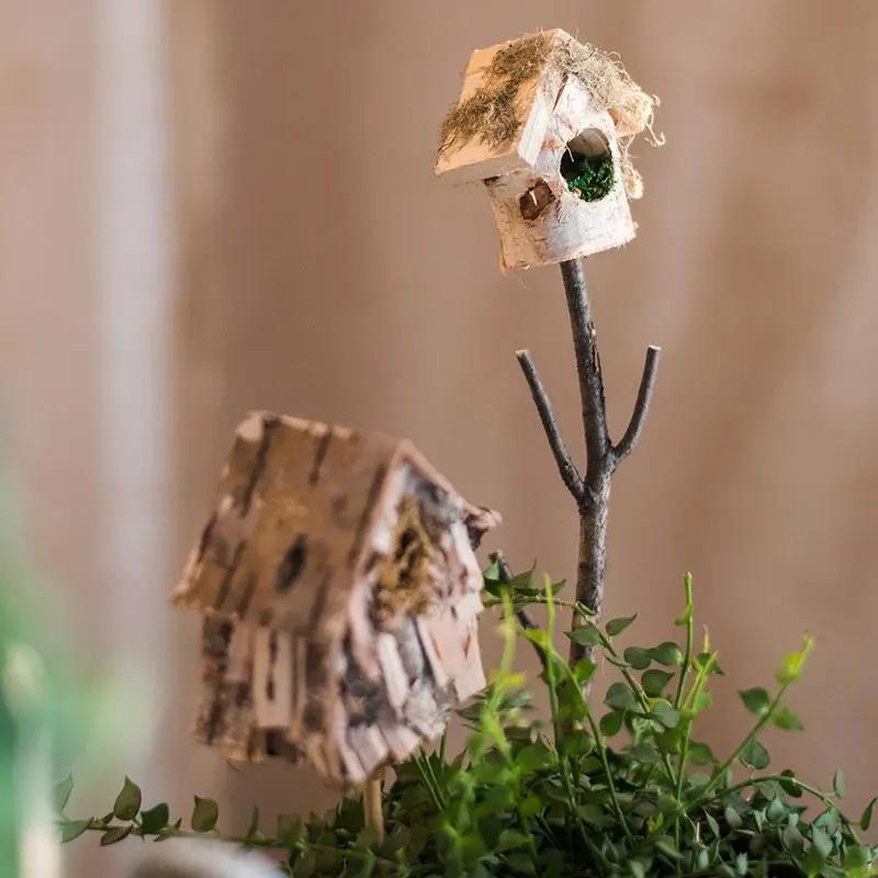 Decorative Bird House Planter Stakes Randomly Picked Set of 3 by RusticReach
