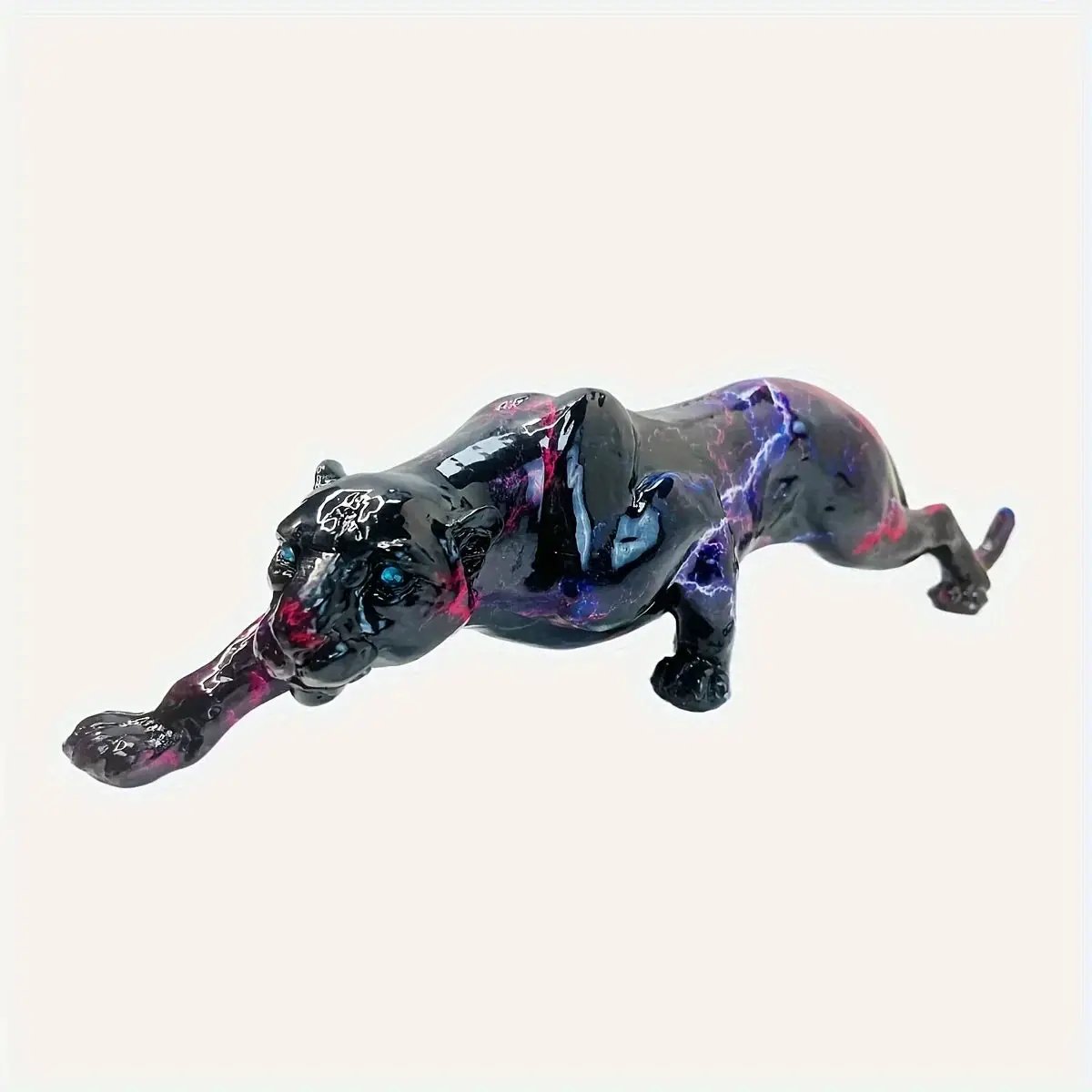 Decorative Cheetah Figurine with Lightning Pattern by House Of Avana