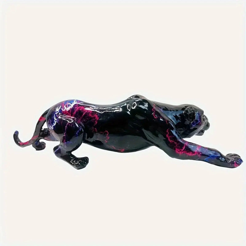 Decorative Cheetah Figurine with Lightning Pattern by House Of Avana