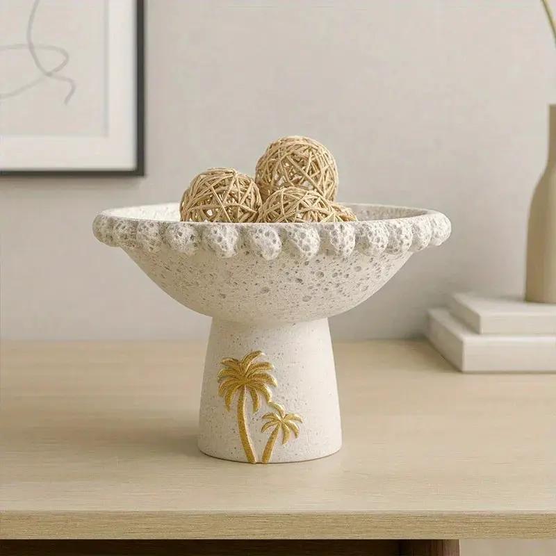 Decorative Tray - Ramadan Coconut Trees Wooden Large by House Of Avana