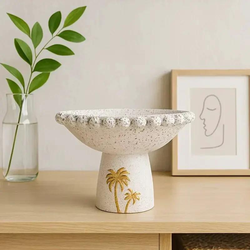 Decorative Tray - Ramadan Coconut Trees Wooden Large by House Of Avana