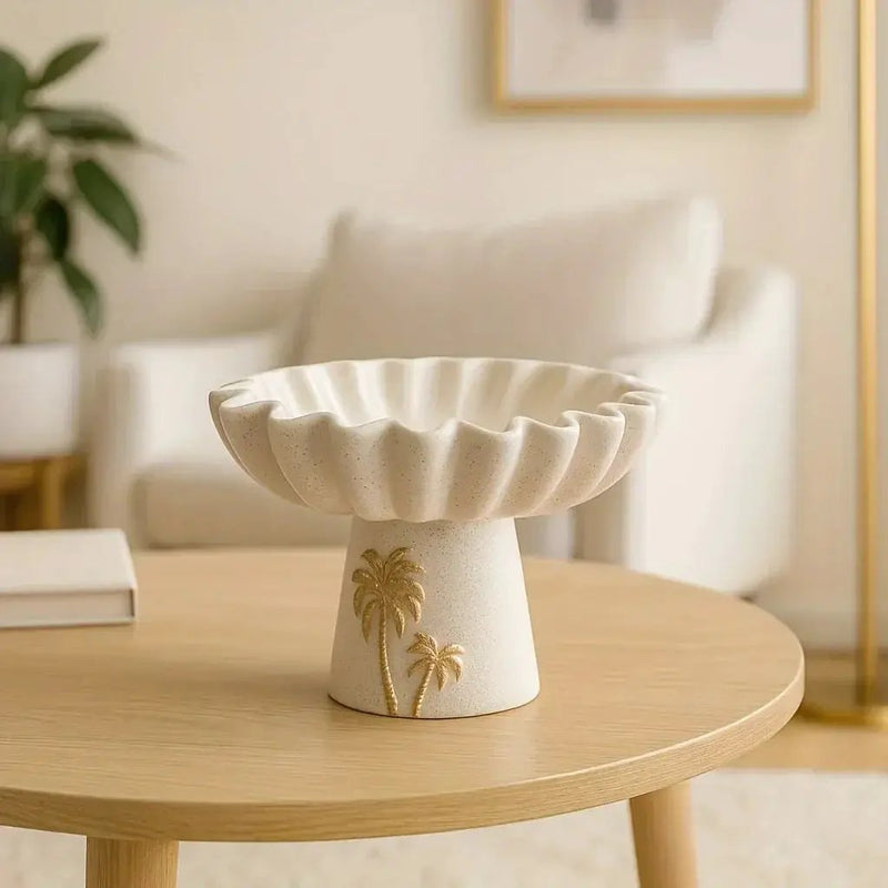 Decorative Tray - Ramadan Coconut Trees Wooden Small by House Of Avana