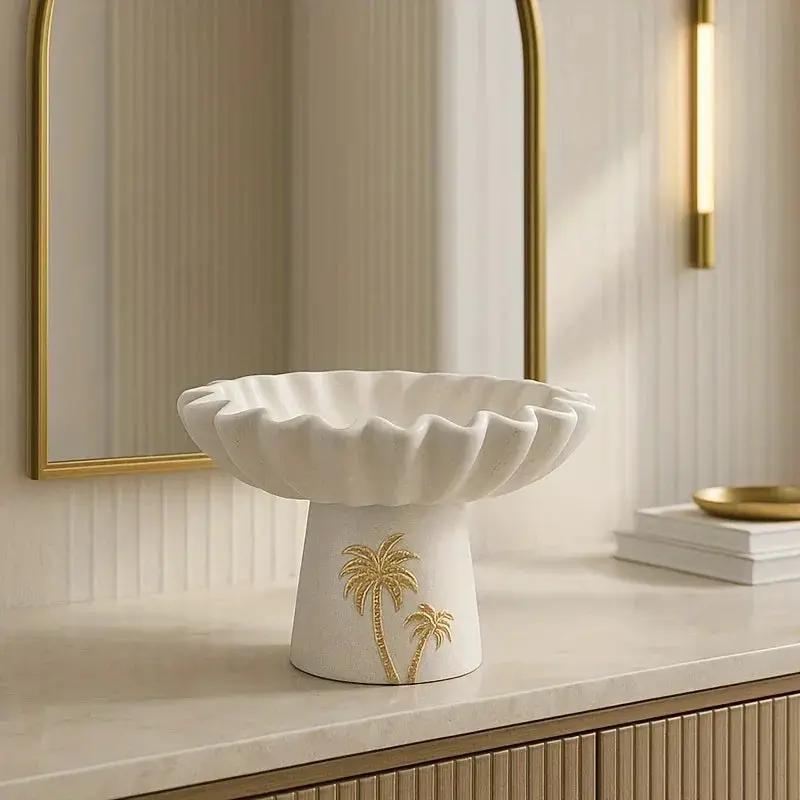 Decorative Tray - Ramadan Coconut Trees Wooden Small by House Of Avana