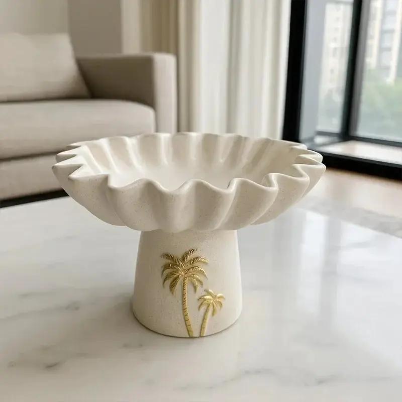Decorative Tray - Ramadan Coconut Trees Wooden Small by House Of Avana