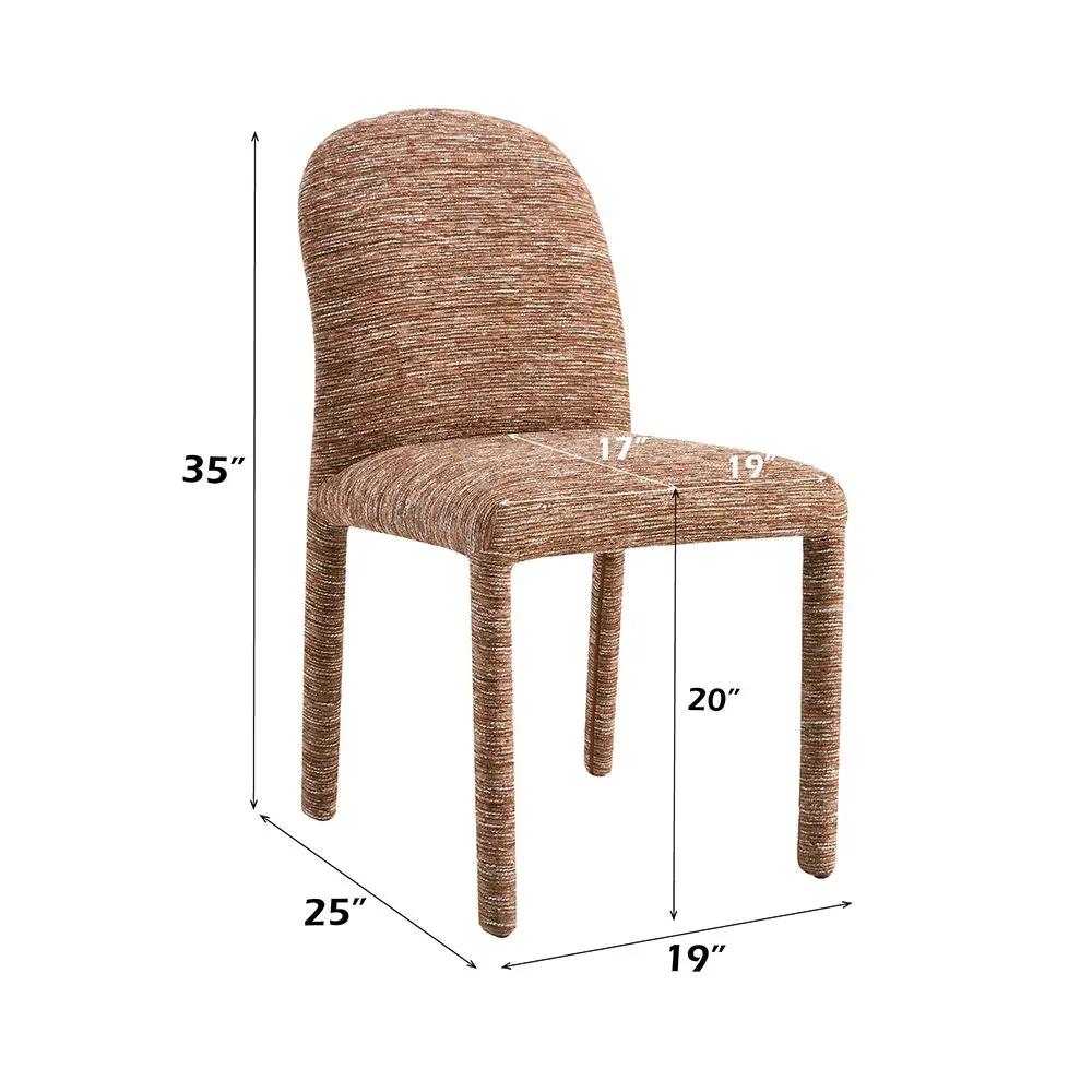Lidi - Side Chair (Set of 2) - Brown Chenille by Unique Piece Furniture
