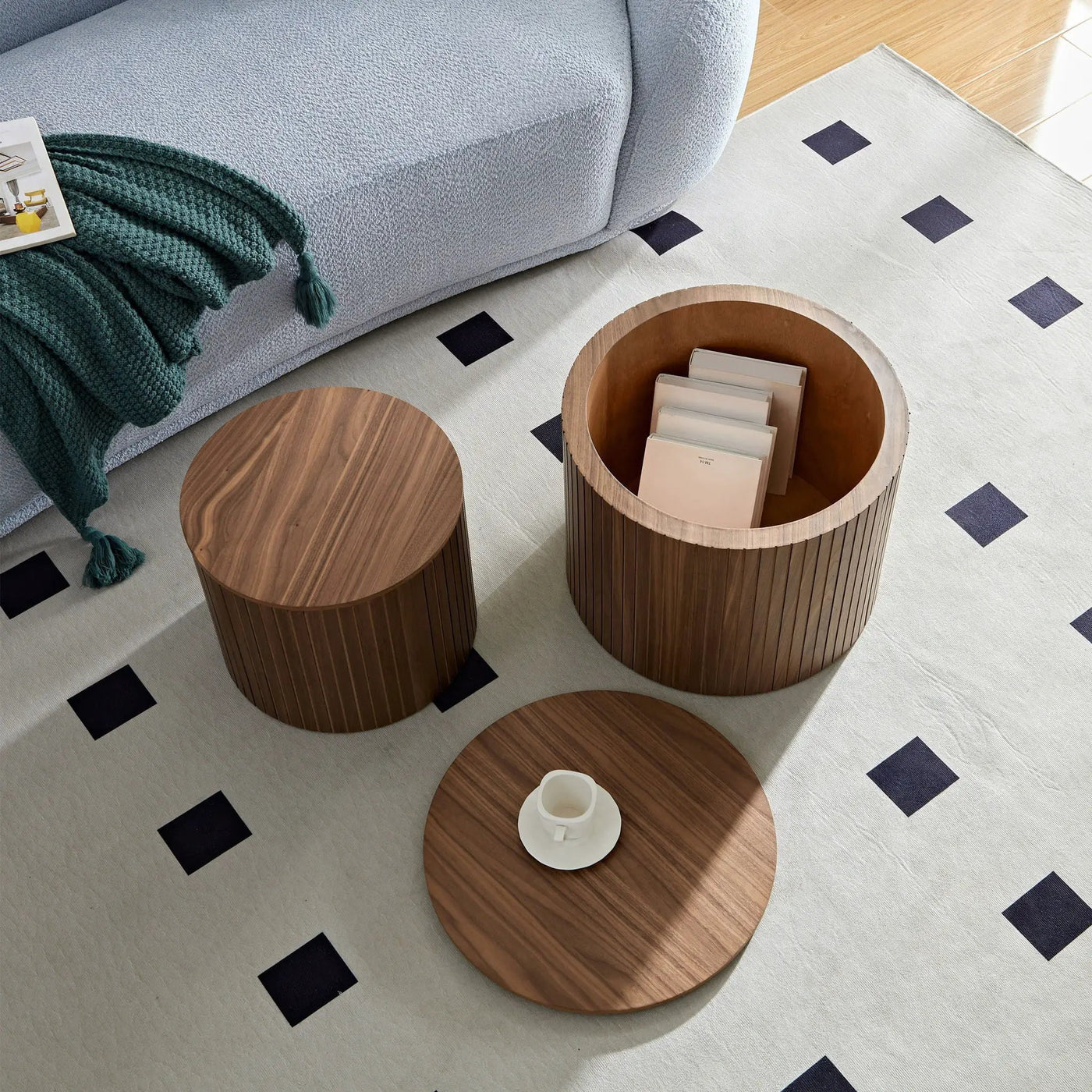 Handcrafted Nested Table Set, 2 Pieces by HouseOfZazla
