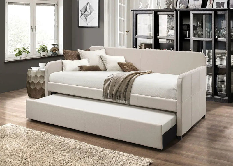 Jagger - Twin Daybed With Trundle - Fog Fabric by Unique Piece Furniture