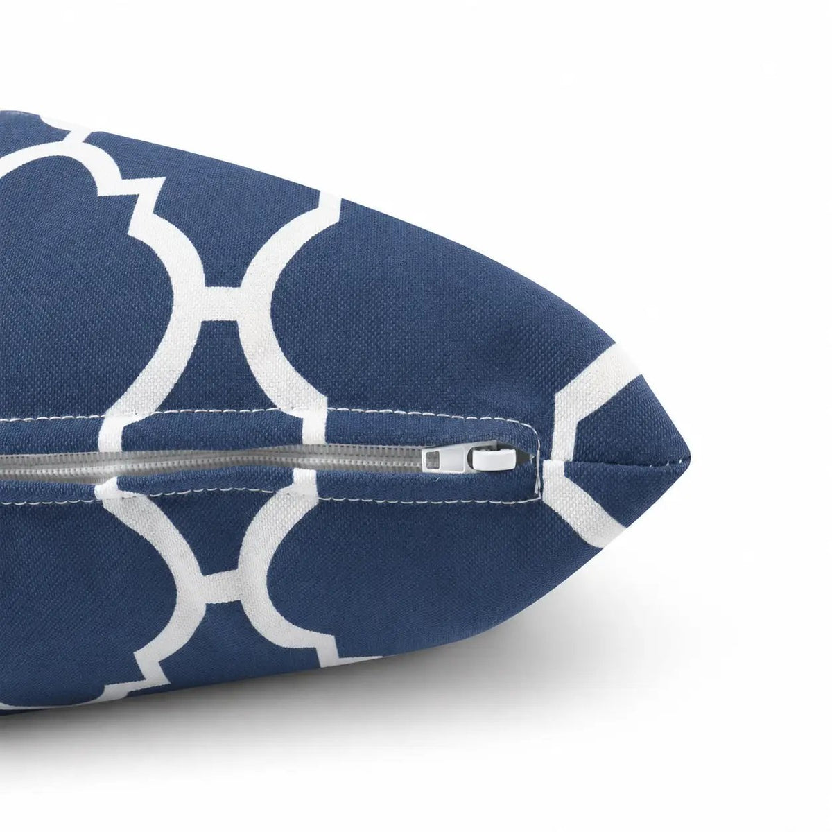 4 Pack Outdoor Lumbar Pillow with Inserts - Navy Trellis by HouseOfZazla