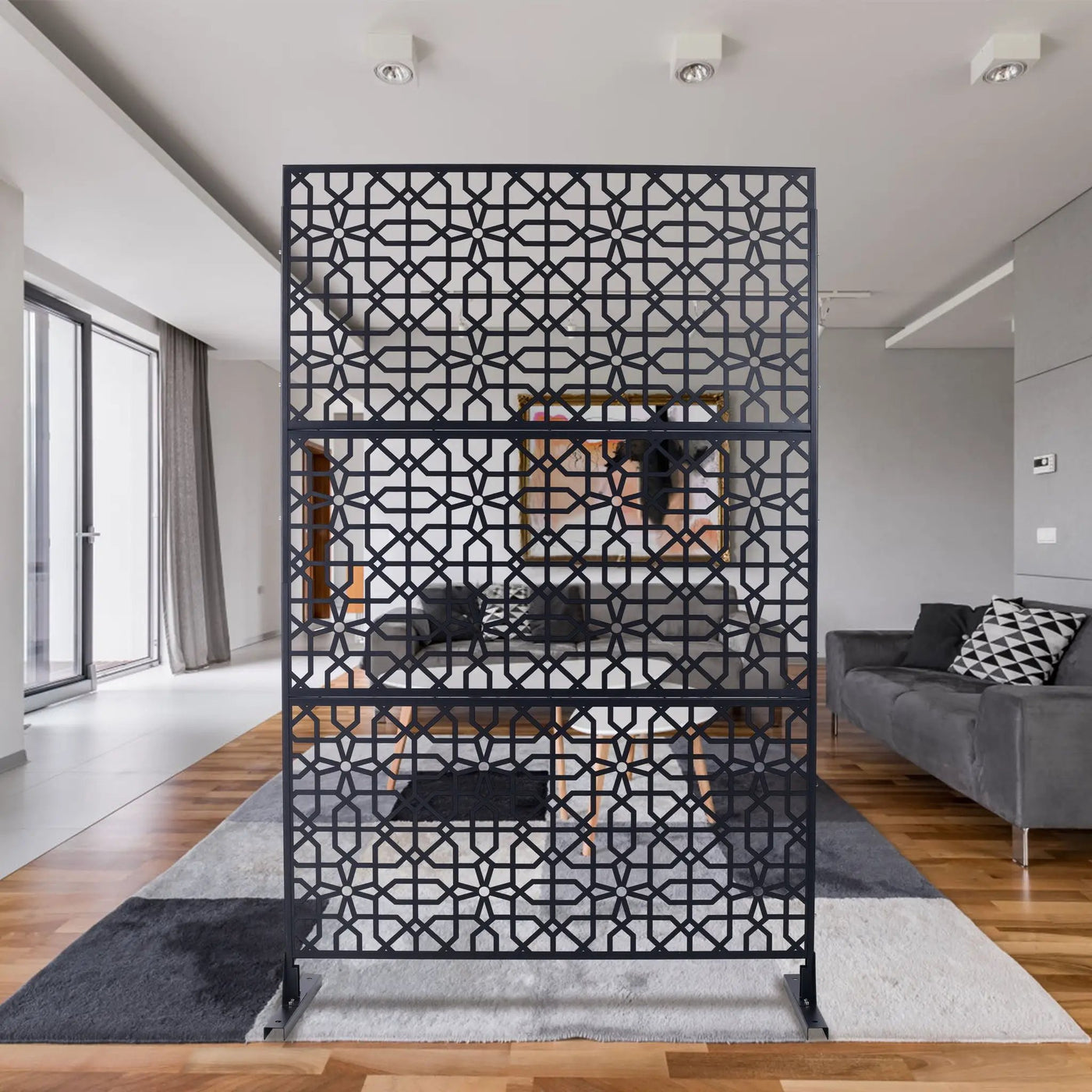 Outdoor & Indoor Metal Freestanding Decorative Privacy Screen by HouseOfZazla