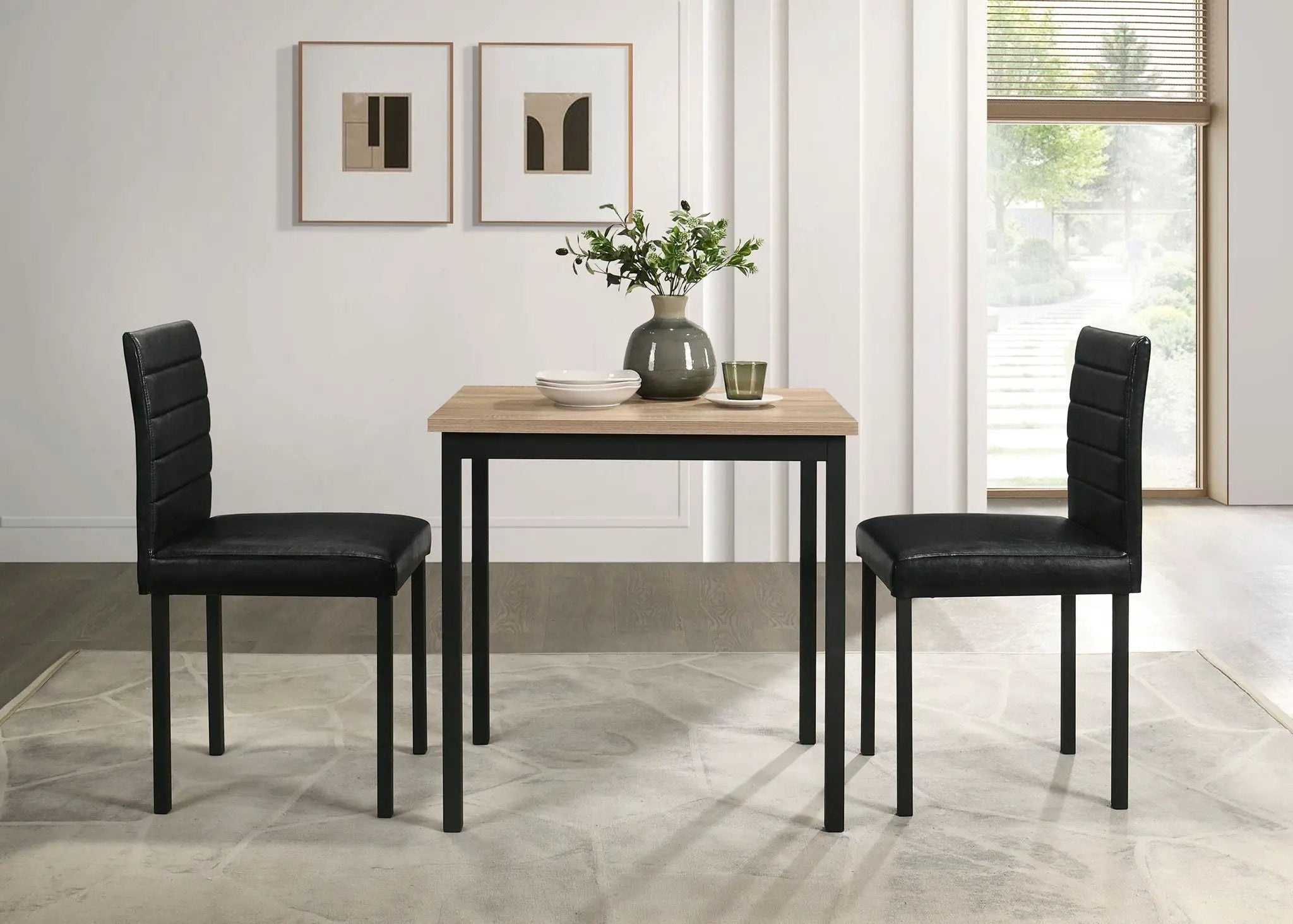 Garza Space Saving Rectangular Dining Table Greige Oak by Unique Piece Furniture