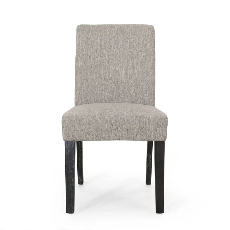 Contemporary Dining Chair with Upholstered Seating and Tapered Legs by HouseOfZazla