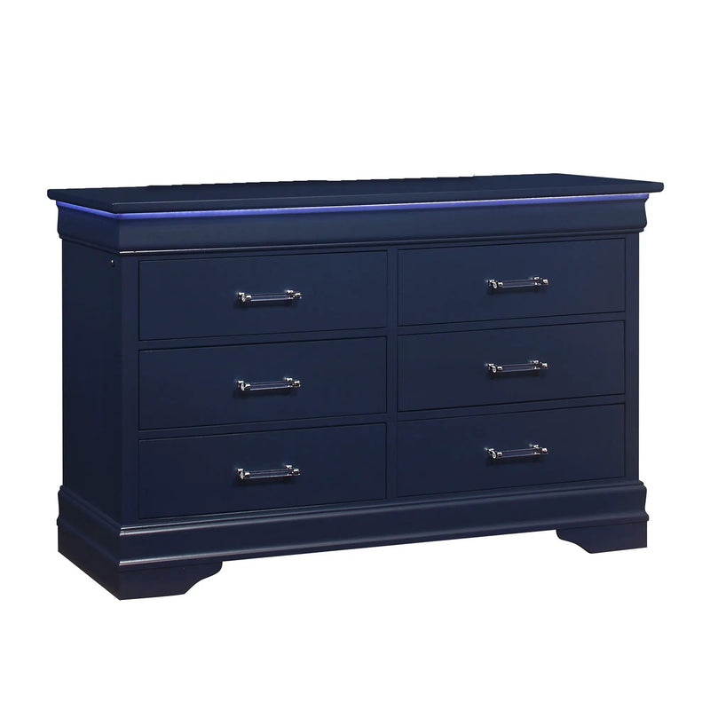Charlston - 5 Piece Bedroom Set With LED Headboard by Unique Piece Furniture