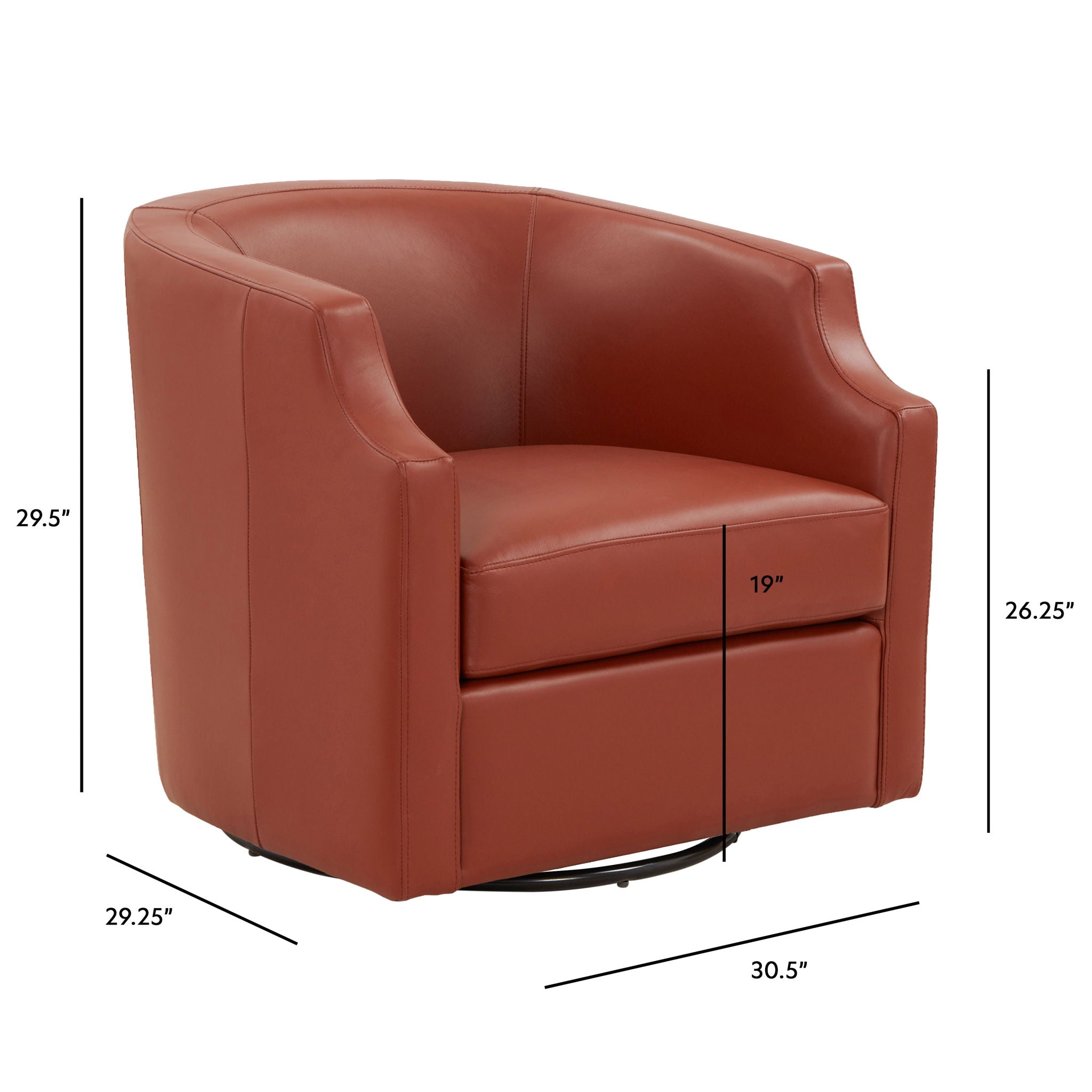 Emmett - Swivel Glider Barrel Chair With Clip Arm Design by HouseOfZazla