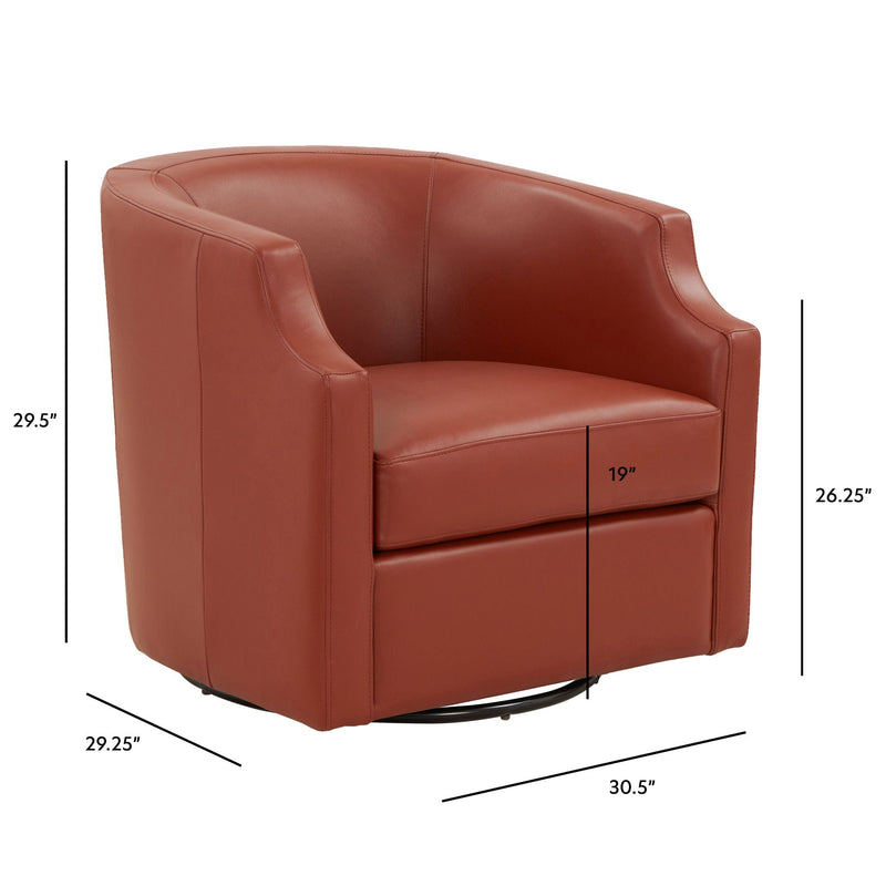 Emmett - Swivel Glider Barrel Chair With Clip Arm Design by HouseOfZazla