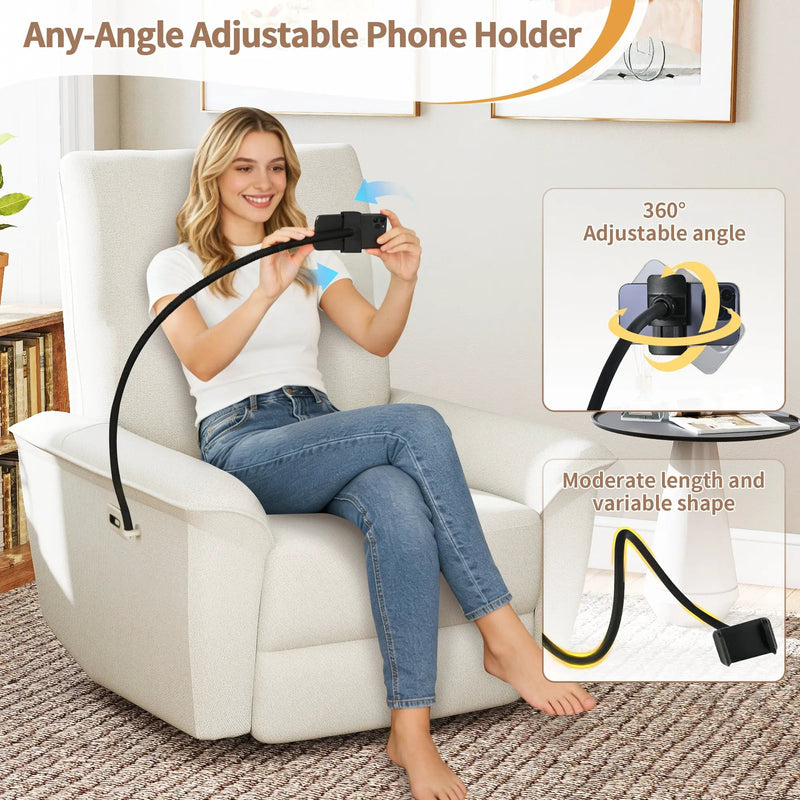 270° Power Swivel Rocker Recliner Chair with Phone Holder by HouseOfZazla